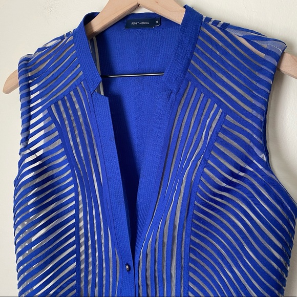 Rohit + Rahul Blue Vest Top - Picture 2 of 4